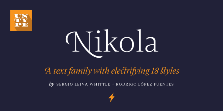 Beispiel einer Nikola Extra Light Italic-Schriftart